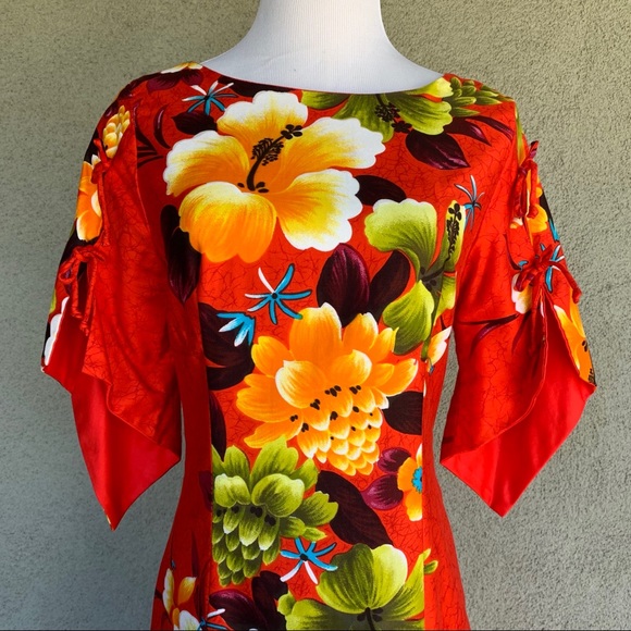 🌺Hawaiian Wedding Honeymoon Set Dress & Shirt 60s - Picture 7 of 16